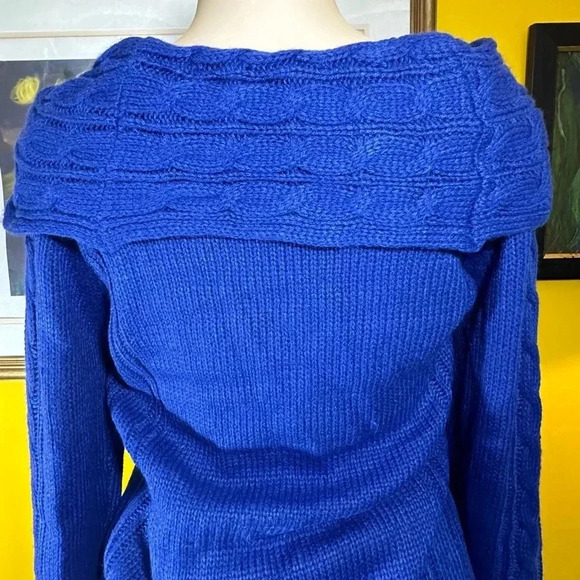 Hannah Women’s Blue Cowl Neck Sweater - Picture 5 of 12